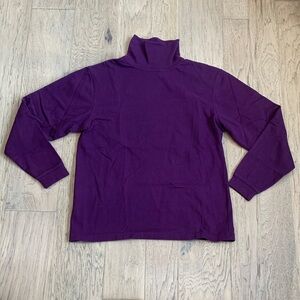 Vintage L.L. Bean Purple Turtleneck Pullover Size Small